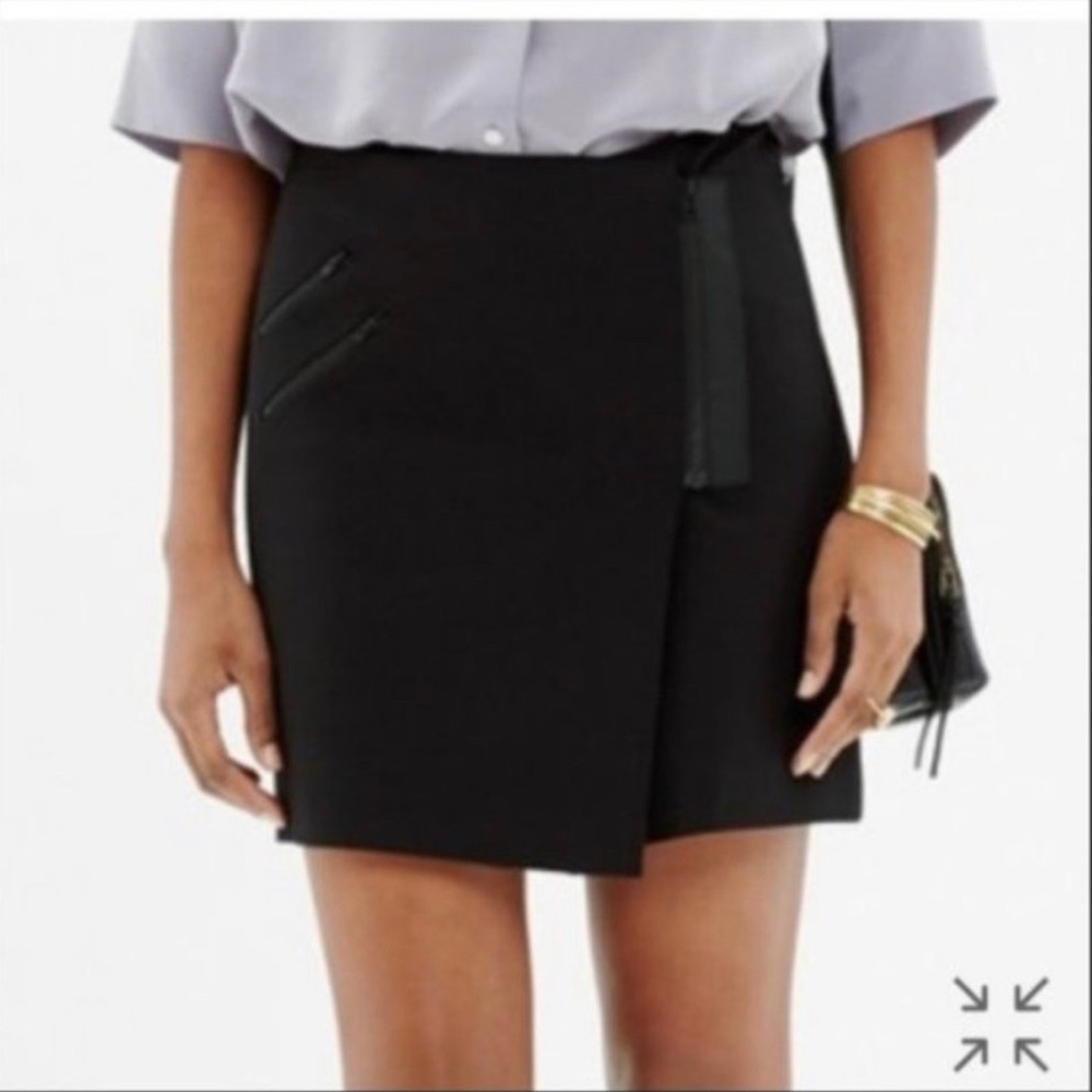 Madewell | Black Ignition Moto Zip Front Mini Skirt Size 8